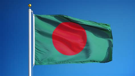 Bangladesh Flag Waving in Slow Stock Footage Video (100% Royalty-free ...