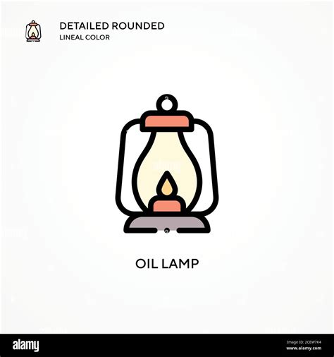 Oil lamp vector icon. Modern vector illustration concepts. Easy to edit and customize Stock ...
