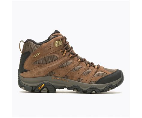 Merrell Mens Moab Mid Waterproof Hiking Boot- Earth | Cleary's Shoes ...