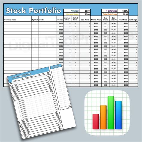 Stock Portfolio Spreadsheet Standard Stock (Instant Download) - Etsy