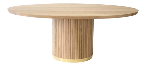 Audubon Pedestal Oak Dining Table on Chairish.com Pedestal Dining Table, Oak Dining Table ...