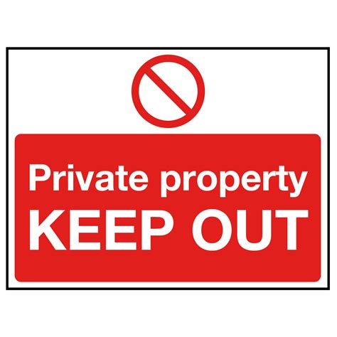 Private Property Keep Out Sign