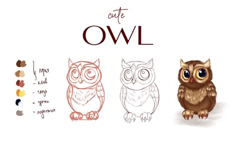 STICKERS CUTE OWL on Behance