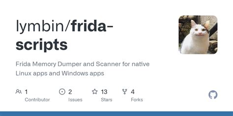 GitHub - lymbin/frida-scripts: Frida Memory Dumper and Scanner for ...