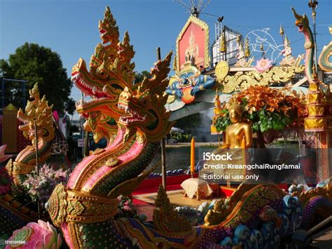 Asian Decorated Boat For Buddhist Festival Stock Photo - Download Image Now - Art, Art And Craft ...