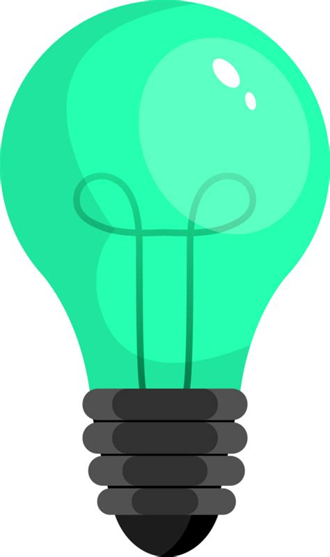 Colored light bulb clipart design illustration 9304159 PNG