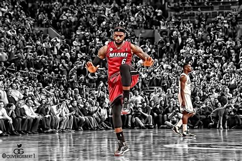 Download Image LeBron James on the court wearing his Miami Heat jersey ...