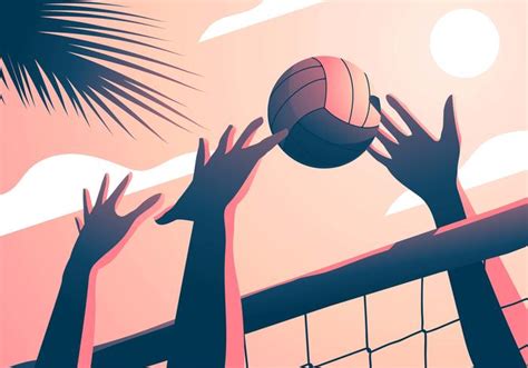 Beach Volleyball Summer Holiday 266415 Vector Art at Vecteezy