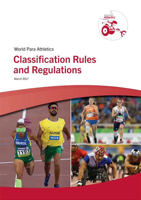 (PDF) World Para Athletics Classiﬁ cation Rules and … Para Athletics ...