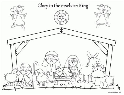 Christmas Nativity Coloring Pages To Print - Clip Art Library