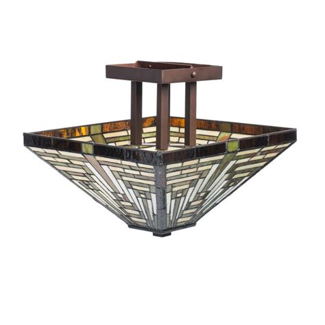 Tiffany-style Frank Lloyd Wright Mission Ceiling Lamp - 11378741 - Overstock.com Shopping - Big ...