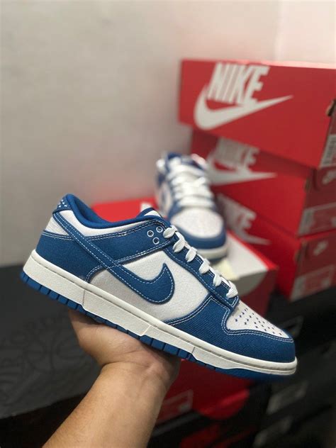 Nike Dunk Low Sashiko Blue, Men's Fashion, Footwear, Sneakers on Carousell