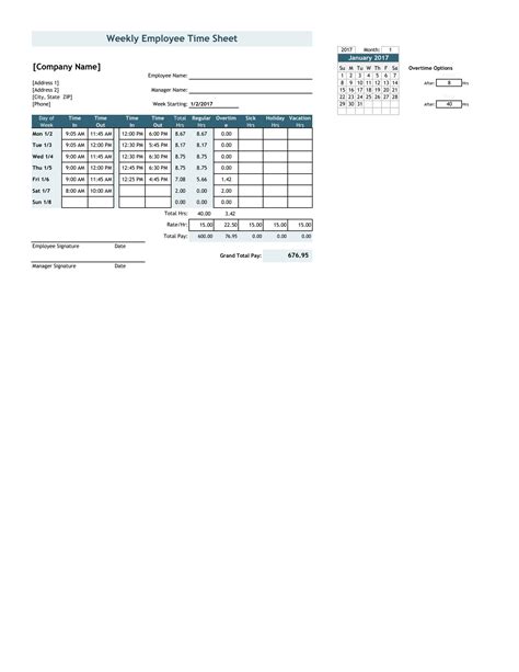 SOLUTION: Timesheet with breaks template Excel - Studypool