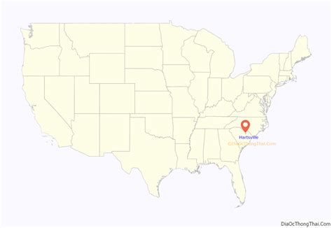 Map of Hartsville city, South Carolina