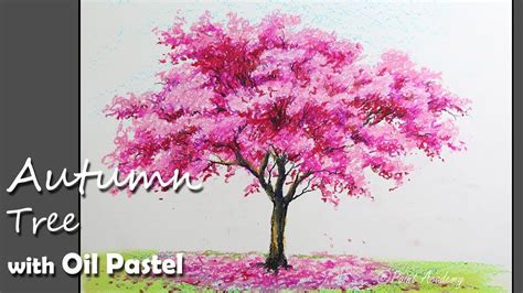 How to Paint An Autumn Tree with Oil Pastel : Lesson-2 | - YouTube