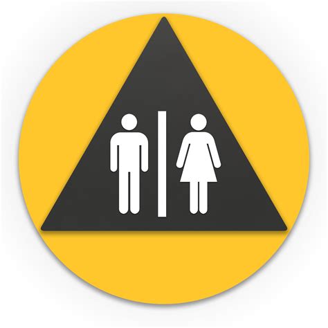 Title 24 - California ADA Accessible Unisex Restroom Sign (With Symbol) - Orange PMS 1585 C ...