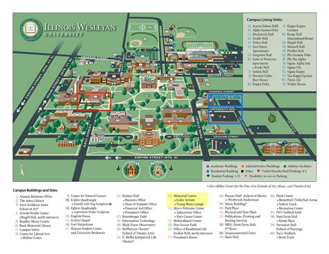 Illinois Wesleyan Campus Map - Oconto County Plat Map