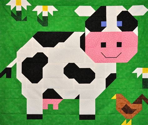 Cow Quilt Pattern in Multiple sizes PDF | Etsy