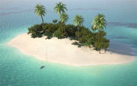 Aerial View Of Caribbeanl Desert Island Stock Photo - Download Image Now - iStock