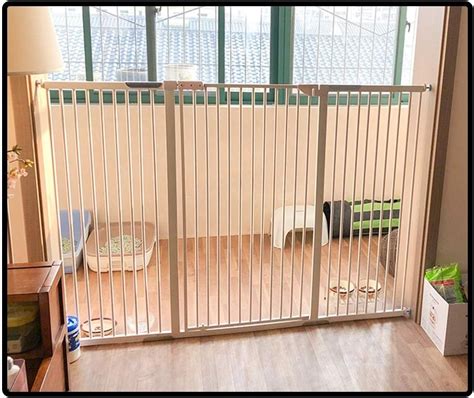 QIANDA Baby Gates,Pet Dog Gate Extra Tall 120cm Strong Gate For Big Dogs Safety Fence Fits Doors ...