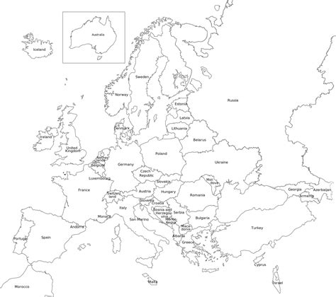 Traceable Map Of Europe - United States Map