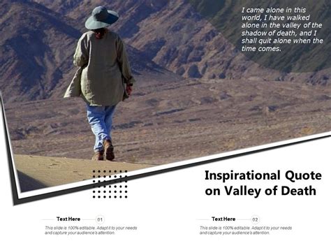 Inspirational Quote On Valley Of Death | Presentation Graphics ...