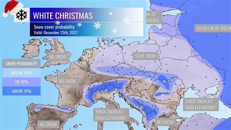 Snow Forecast across Europe for Christmas 2021