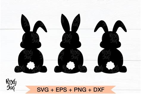 Easter Svg Easter Bunny Svg Bunny Silhouette Three Bunnies | Etsy Canada