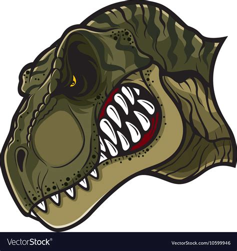 Angry t rex head Royalty Free Vector Image - VectorStock