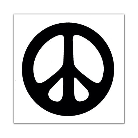 MS23 - Peace Symbol (White) Mini Sticker