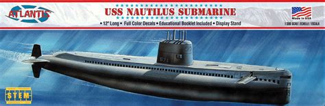 1/300 Atlantis Models USS Nautilus Submarine Plastic Model Kit ...