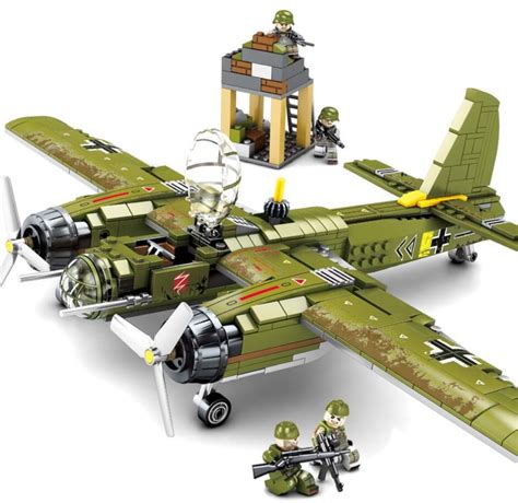 Germany JU-88 Bomber Soldier Minifigures Lego Compatible WW2 Bomber set