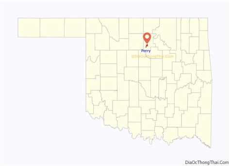 Map of Perry city, Oklahoma - Thong Thai Real