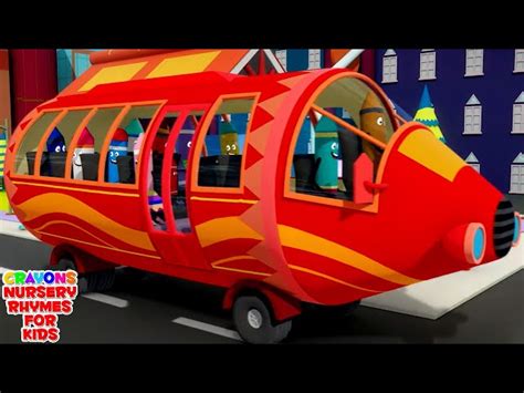 Wheels On The Bus Nursery Rhyme & Cartoon Video for Babies - Videos For ...