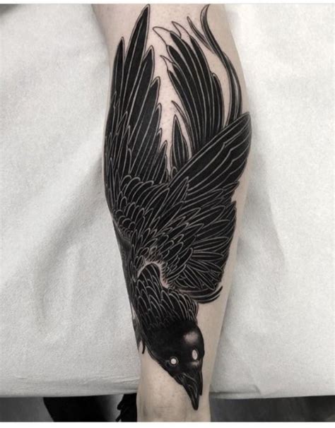 Crow three eyes tattoo | Cover tattoo, Black crow tattoos, Black tattoo ...