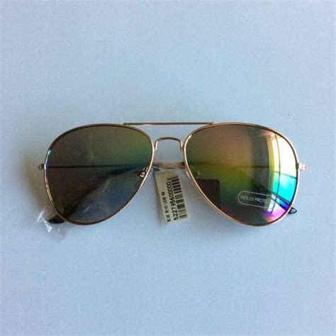 NWT Aviator Sunglasses with Blue Lenses