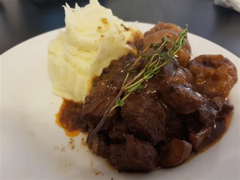 [Homemade] Beef and Mushroom Stew with Dumplings and Buttered Mash : r/food