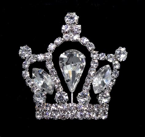 #11895 Rhinestone Crown Pin