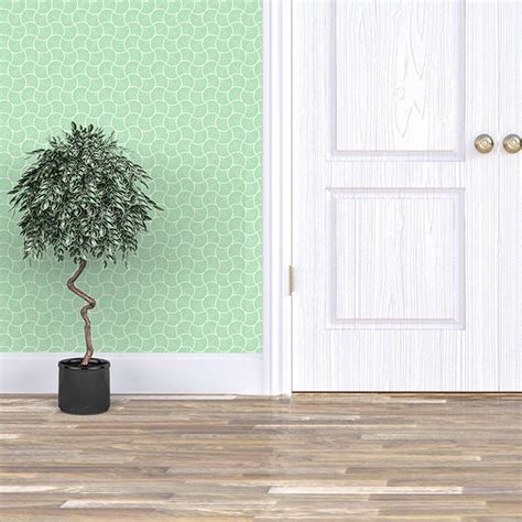 Mint Green Wallpaperpeel and Stick Wallpapergeometric - Etsy