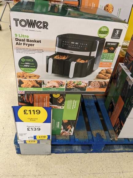 Tower Vortx 9 Litre Dual Basket Air Fryer - £119 Instore @ Tesco ...