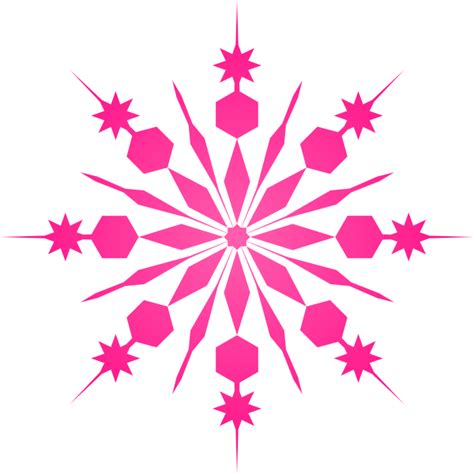 Pink Snowflake Clip Art at Clker.com - vector clip art online, royalty free & public domain