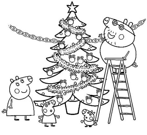 Peppa Pig Christmas Tree coloring page - Download, Print or Color ...