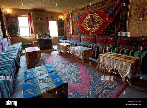 Inside a rock house of Uchisar, Cappadocia Turkey Stock Photo - Alamy