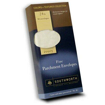 (Ad)eBay Url - Southworth Fine Parchment Envelopes Size 10 Ivory 50 ...