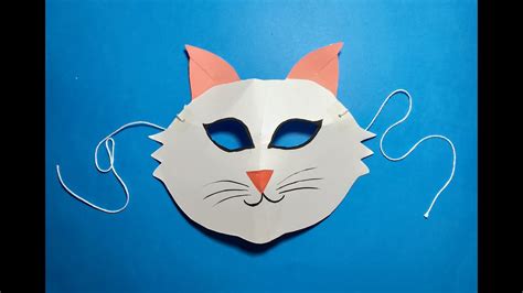 how to make cat mask for kids l Katzen Maske basteln l DIY paper craft - YouTube