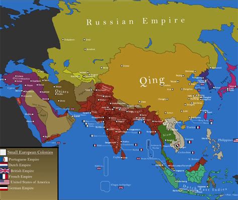 Asia in 1900 (Map created by Ollie Bye in ¨The History of Asia: Every Year¨) : r/HistoryNetwork