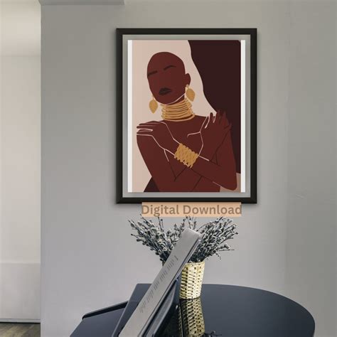 Black Women Art, Wall Art, INSTANT DOWNLOAD, Fashion Art, Modern Boho ...