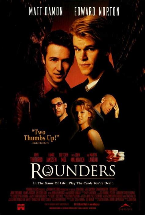 Rounders 27x40 Movie Poster (1998) | Edward norton, Matt damon, Rounders