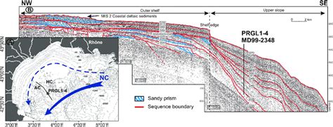 (A) Bathymetric map of the Gulf of Lion with location of borehole... | Download Scientific Diagram