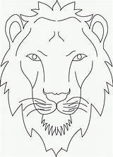 Lion Face Coloring Page sketch template